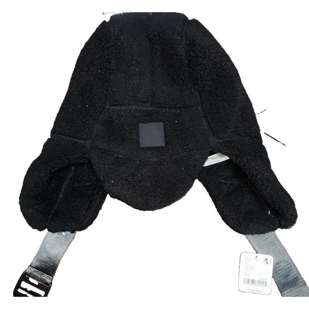 KAVU Trapper Hat Black Ear Flap Sherpa Fleece Adjustable NWT One Size Winter